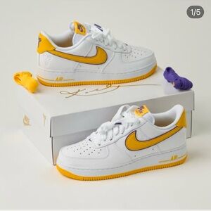 Nike Kobe Bryant x Air Force 1 Low Retro QS 'Lakers Home' FZ1151-100.
